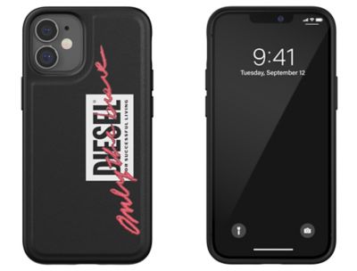 DIESEL iPhone12mini Diesel Moulded Case Core FW20 ブラック イエロー