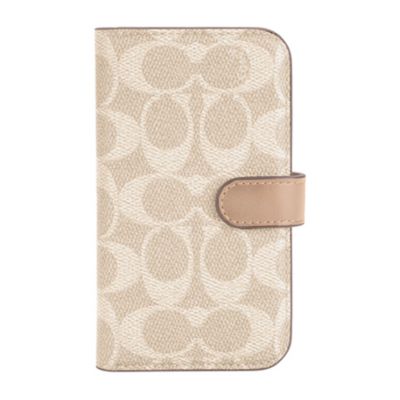 COACH iPhone12mini Folio Case - Signature C ホワイト