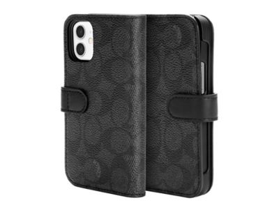 COACH iPhone12mini Folio Case - Signature C ホワイト