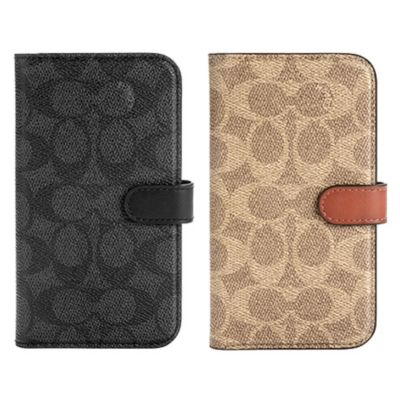 COACH iPhone12Pro/iPhone12 Folio Case - Signature C ブラック