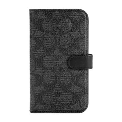 COACH iPhone12Pro/iPhone12 Folio Case - Signature C ブラック