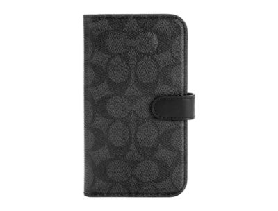 COACH iPhone12Pro/iPhone12 Folio Case - Signature C ブラック