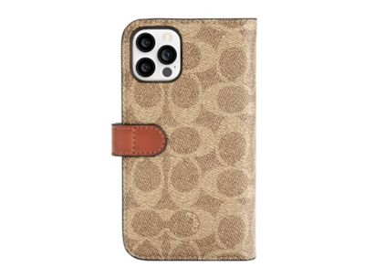 COACH iPhone12Pro/iPhone12 Folio Case - Signature C ブラック