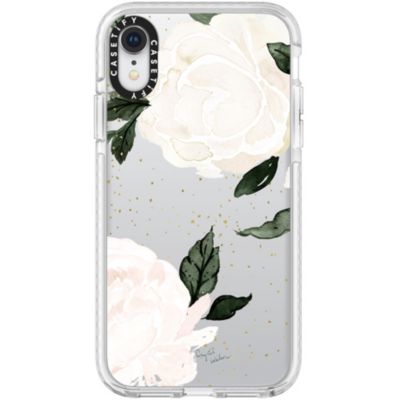 Casetify Iphonexr ケース Impact Case Floral White Rose No White Bumper