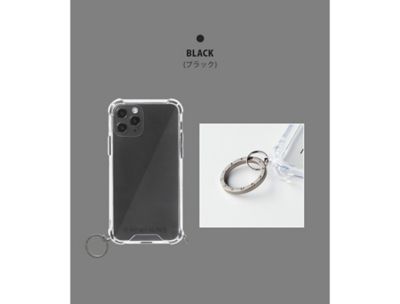 Phonecklace Iphone12 Iphone12pro ストラップ用リング付クリアケース