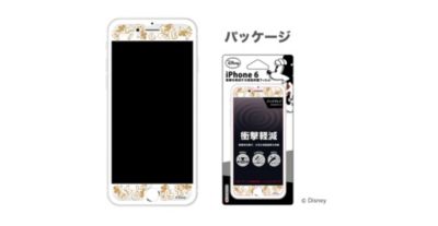 ディズニー ディズニー Iphone 6s 6用 衝撃を軽減する液晶保護フィルム